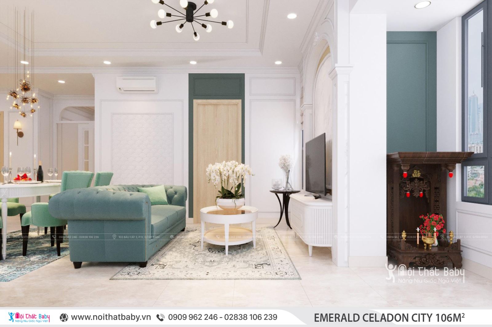 Tổng hợp các mẫu thiết kế nội thất Chung cư Emerald Celadon City